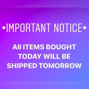 Same or Next Day Shipping. Always.